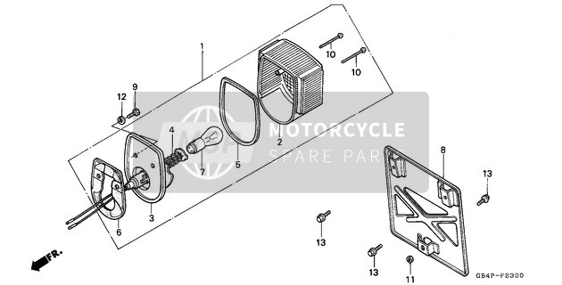 Honda C50 1993 Rücklicht (C50P/C50T) für ein 1993 Honda C50